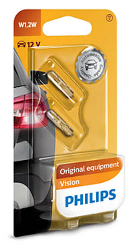Philips 2 Stueck W1,2W 12516B2 12V 1.2W W2x4,.6d