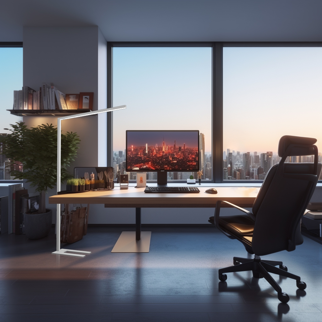 Larsen Linear Stehleuchte direkt indirekt 4000 Kelvin neutralweiß 60 Watt 7500 Lumen dimmbar BAP UGR