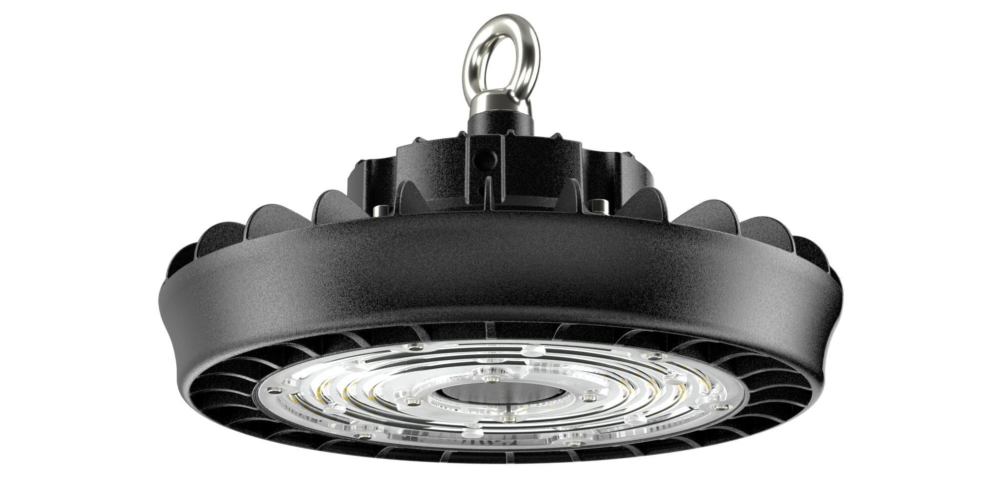 Larsen LED Hallentiefstrahler HighBay II schwarz 100/150/200 Watt 4000 Kelvin neutralweiß 90 Grad mit Öse für Kette