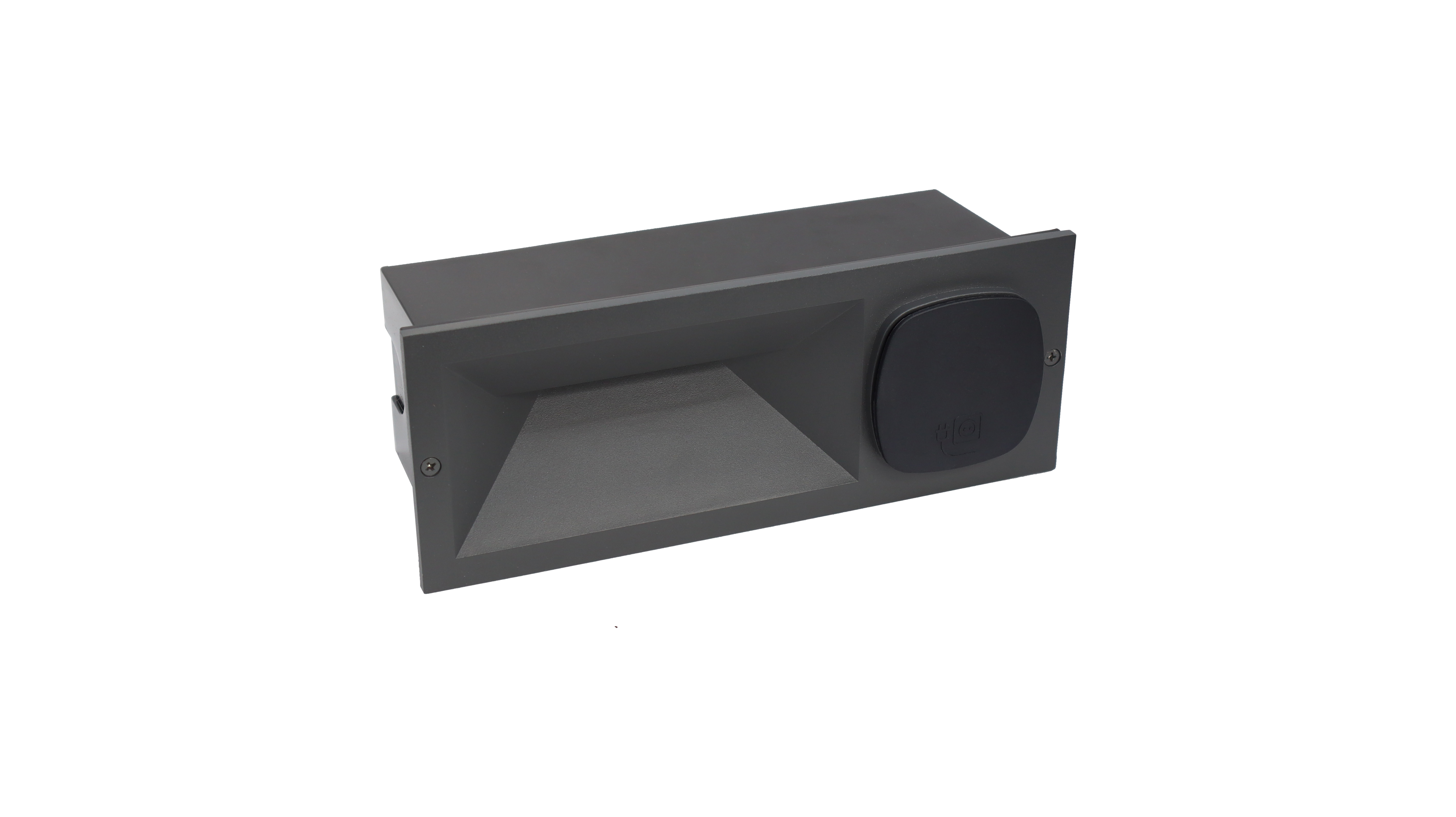 Heitronic LED Wandeinbauleuche MURANO anthrazit für innen und außen mit Steckdose 7 Watt IP54 250x98x98mm