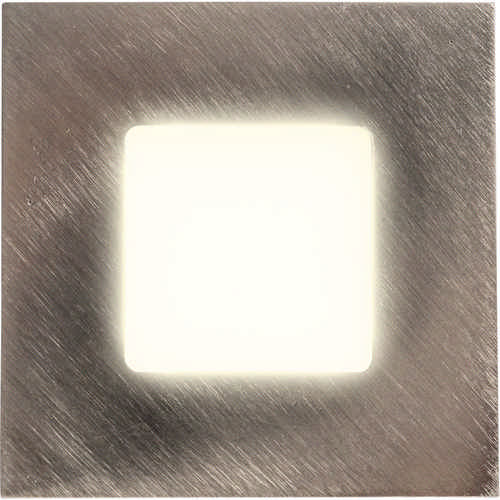 HEITRONIC - LED Panel NIZZA 75x75mm warmweiss Edelstahloptik 2700 Kelvin