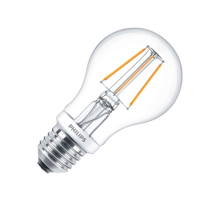 Philips - Classic LEDbulb Filament A60 klar 4,5 Watt E27 827 Warmweiss extra 2700 Kelvin