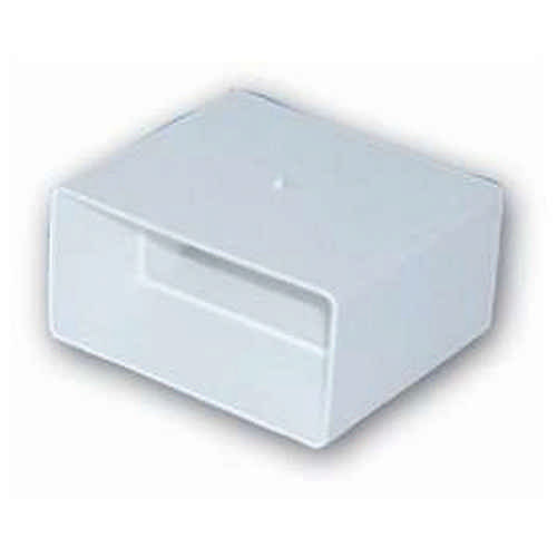 Upmann - Flachkanalhalter System 125 Rohrverbinder 70 x 152 mm weiss